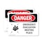 Signmission Emergency Evacuation Meeting Place, 14 in W x Rectangle, Vinyl Decal OS-2PACK-DS-D-1014-L-2327 - alternate 1